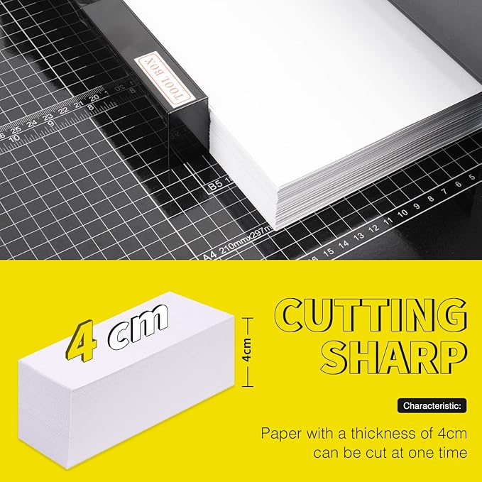 A3 Heavy Duty Paper Cutter, 17"Guillotine Paper Cutter, High-Speed Steel Blade 1.57" Stack Cutting-DeskLoop Office