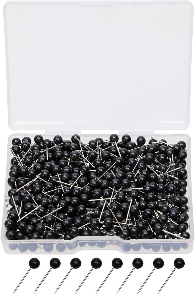 Tupalizy 1/8 Inch Small Round Ball Head Decorative Push Pins Map Thumb Tacks by Tupalizy