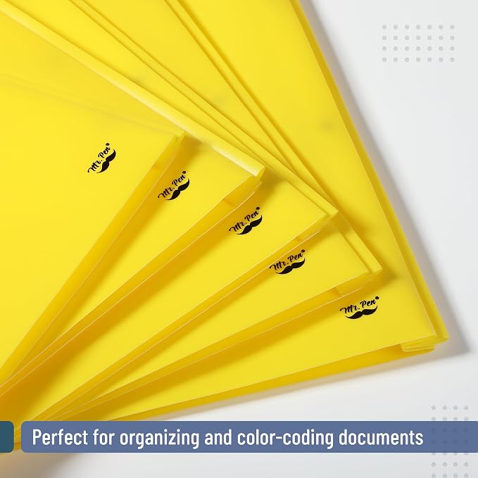Mr. Pen- Plastic Folders with Pockets and Prongs, 5 Pack, Letter Size | Pocket - Image 6