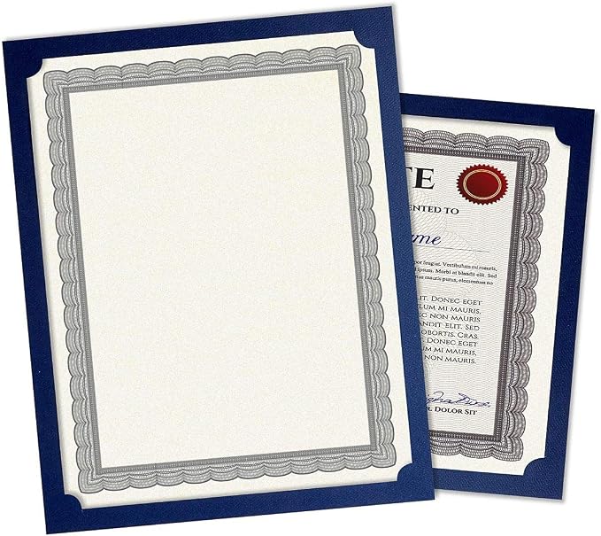 Plain Blue Certificate Holders by Current