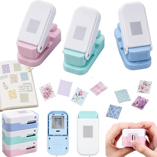 CYFUN DESIGN 3 Pcs Stamp Punch, 1x0.8 inch Postage Stamps Punch, Stamp Cutter by CYFUNDESIGN