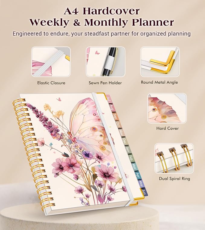 Academic Planner 2026-2027, Hardcover Weekly and Monthly Calendar Planner from - Image 4