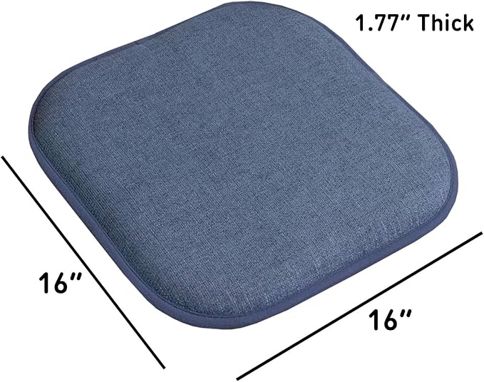Sweet Home Collection Chair Cushion Memory Foam Pads Honeycomb Pattern Slip Non - Image 4