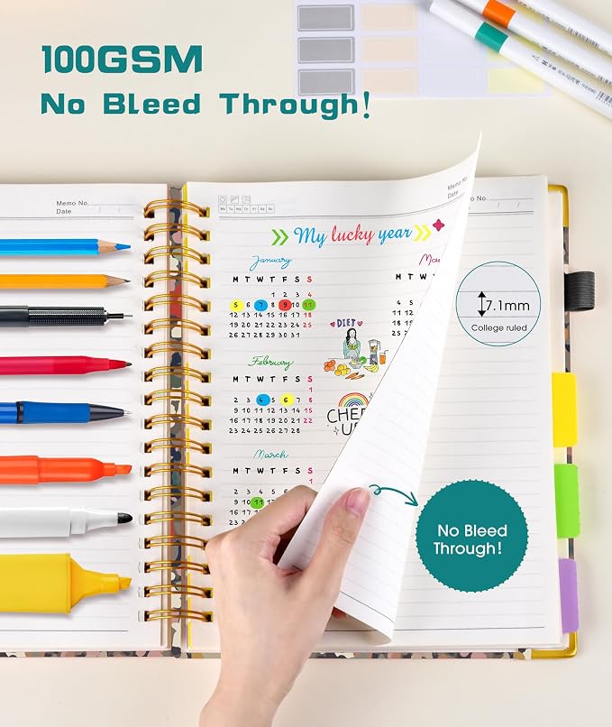 Hardcover Spiral Notebook 8.5"x11" Journal - Image 6