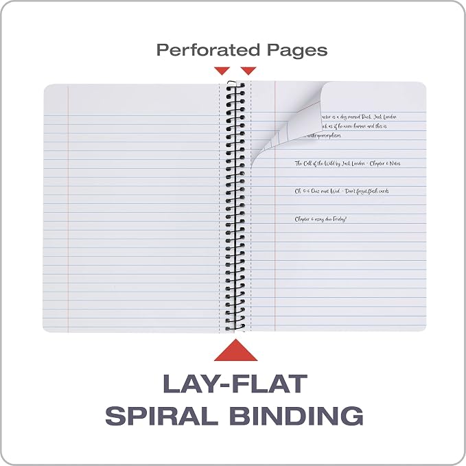 Oxford Spiral Composition Notebooks, 4 Pack, Wide Ruled Paper, 9-3/4 x 7-1/2 - Image 5