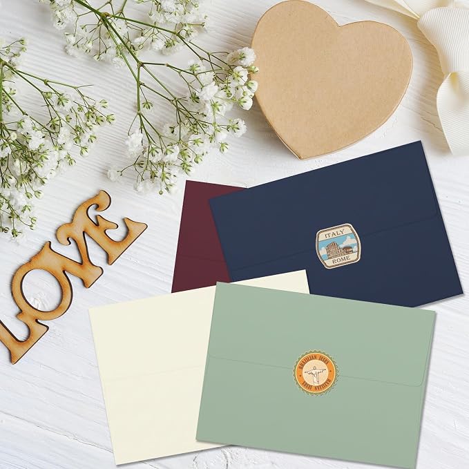 YINUOYOUJIA 50 Packs Navy Blue A7 Envelopes, 5x7 Envelopes - Image 7