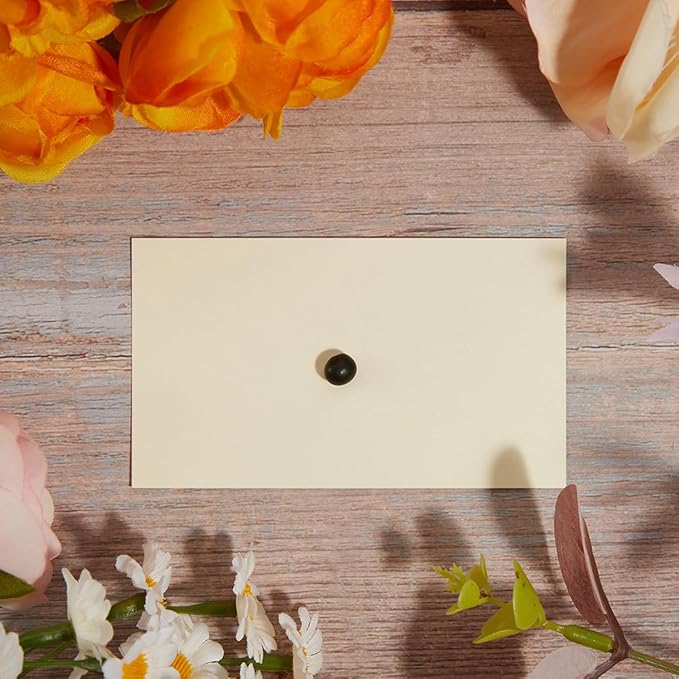 100 Pack Thick Paper Cardstock Blank Heavy Cards Stock for Invitations, Greeting Cards Making, Postcards, Photos, 250GSM Thick Paper (Cream, 2x3.5 inches)