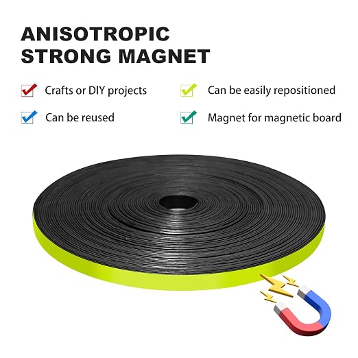 CHUNNIAO Yellow Magnetic Tape for Whiteboard in Classsroom&Office, Fine Line - Image 5