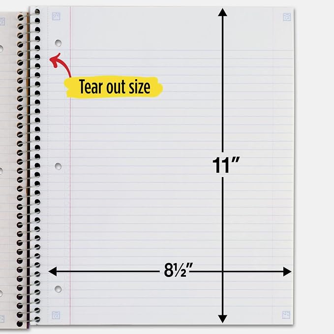 Five Star Spiral Notebook + Study App, 3 Subject, College Ruled Paper, 8-1/2" x - Image 4
