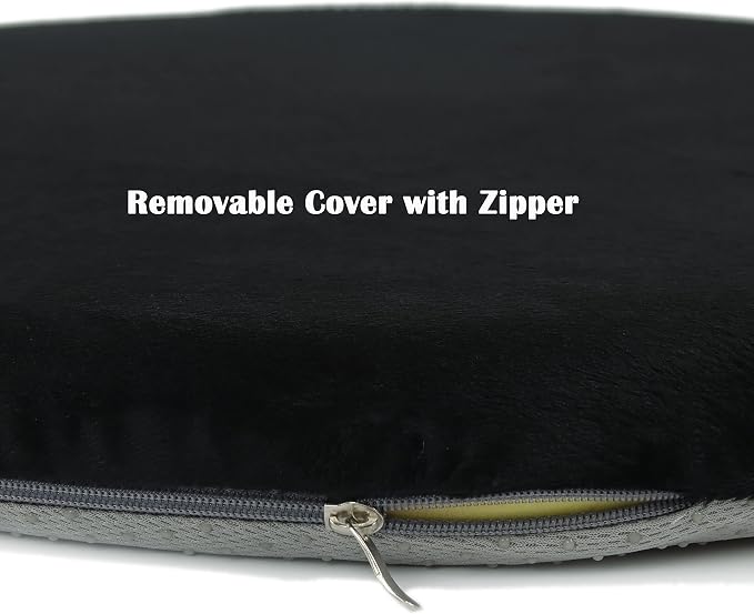 Sigmat Memory Foam Seat Cushion Anti-Slip Soft Round Chair Pad 18 Inch Velvet - Image 4