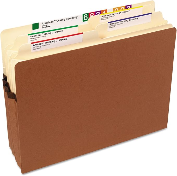 Smead File Pocket, Straight-Cut Tab, 3-1/2" Expansion, Letter Size, 25 per Box - Image 4