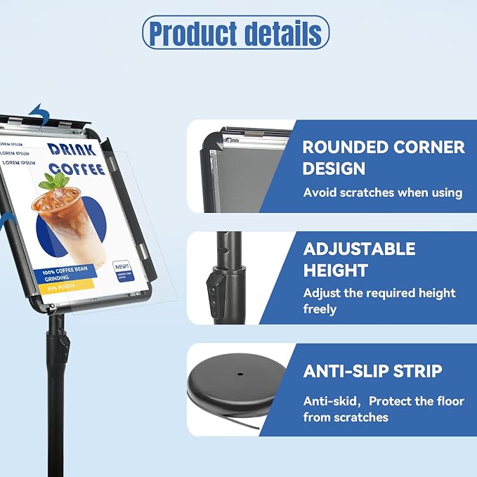HUAZI 3PACK Sign Stand Holder Floor Sign Holder - Image 3