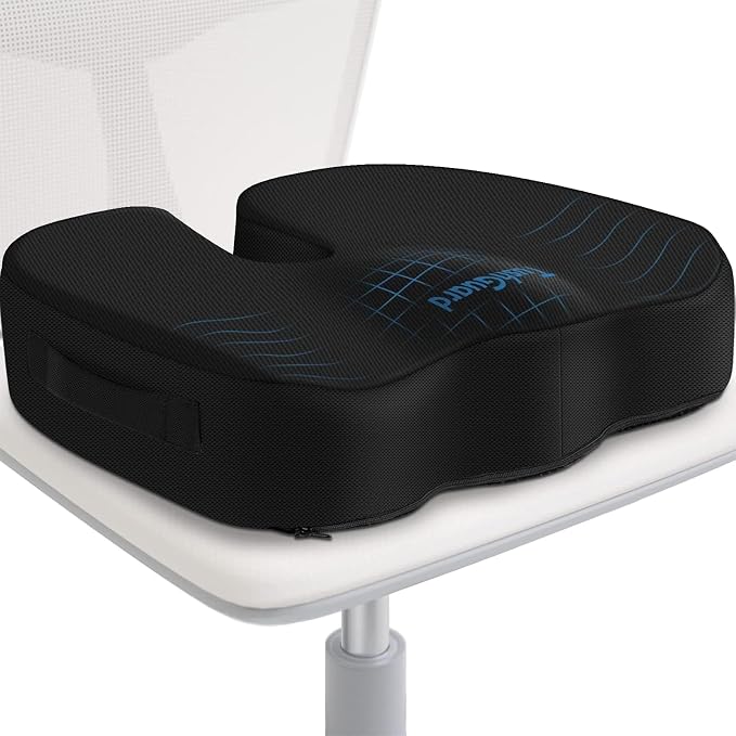 TushGuard Seat Cushion for Office Chair Memory Foam Non-Slip Cushion Back by TushGuardSeatCushonsPillows