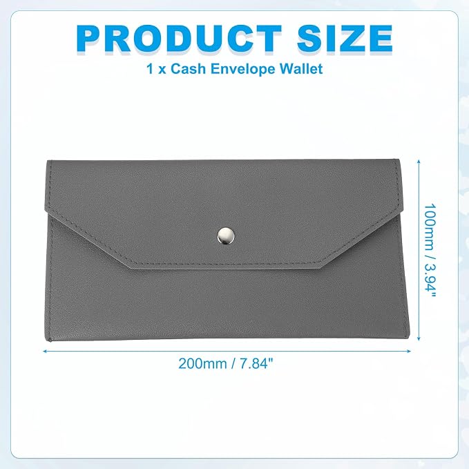 PATIKIL Cash Envelope Wallet, Budget Cash Holder Reusable Money Bag Pouch - Image 2