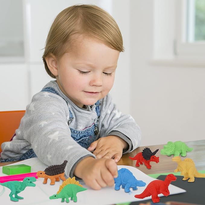 Cllayees 72 Pcs Animal Erasers for Kids, Dinosaur 3D Puzzle Eraser Bulk - Image 6