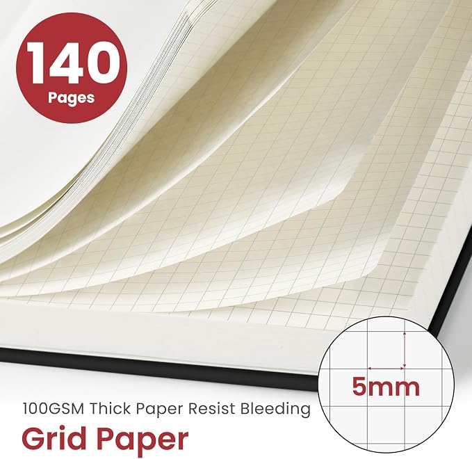 Taja Graph Spiral Journal Notebook - Image 2