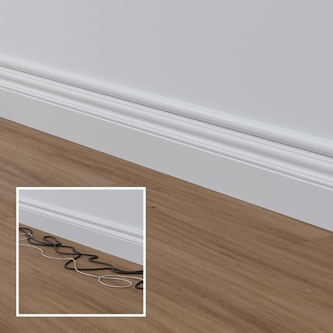 D-Line 157in Cord Cover Kit, Self-Adhesive Wire Hiders, Paintable Cable Raceway - Image 6