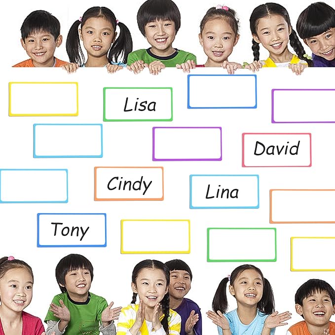 80 Pack Magnetic Dry Erase Labels 8 Colors 3.2"x1.2" Magnetic Labels Reusable - Image 7