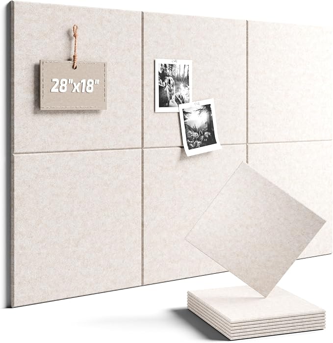 Felt Bulletin Board Tiles -28"x18" Cork Board Alternative by FLUXYNARA