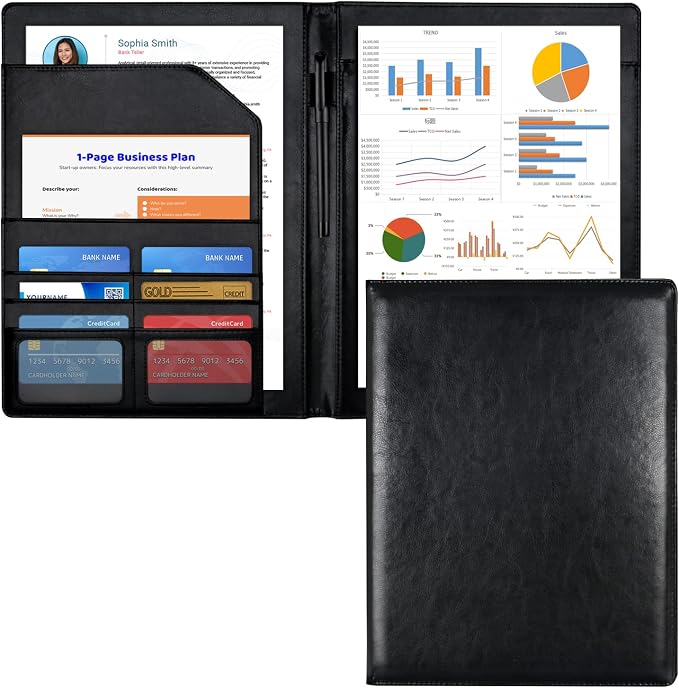 Cacturism Padfolio Portfolio Folder, Foldable Letter Size Writting Pad by CACTURISM