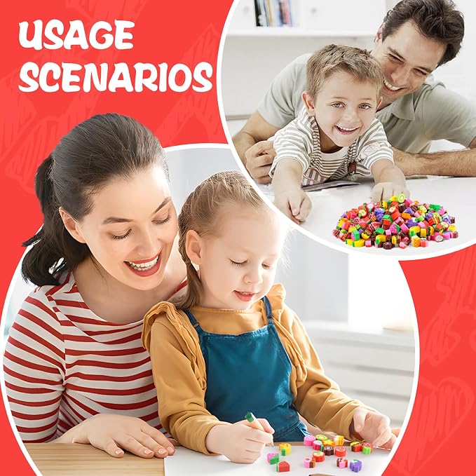 FOIMAS 300pcs Mini Cake Fruit Erasers - Image 5