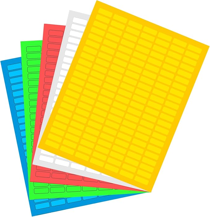 Small White Rectangular Labels + Color Printable Labels by RoyalGreen