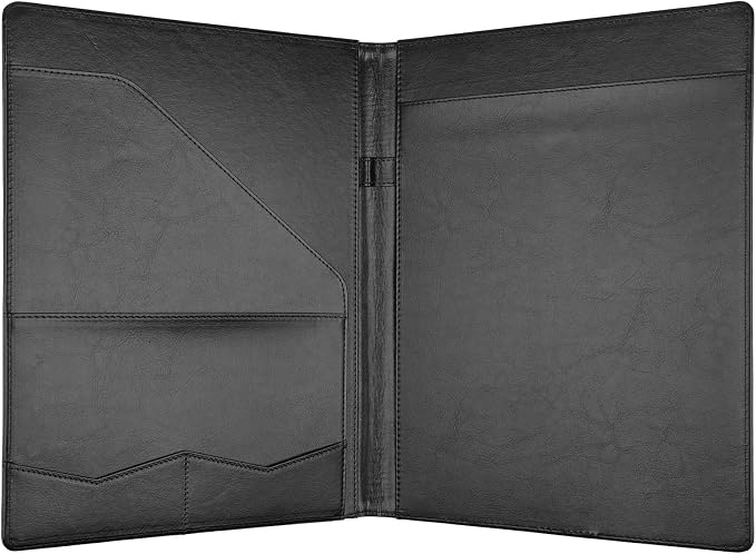 MOWPOG Professional Padfolio Portfolio Binder, Faux Leather Interview Resume - Image 2