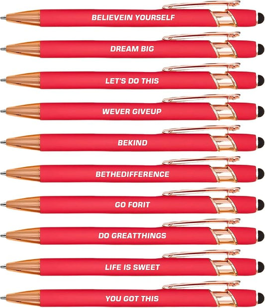 CRME 10pcs Funny Nurse Pens Set Engraving unusual Inspirational Quotes Pens by Unknown