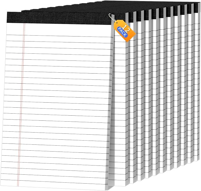 5x8 Legal Pads, Narrow Ruled 7mm Writing Pads by Glyanlee