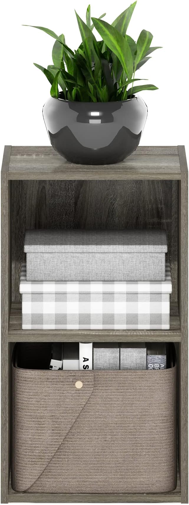 Furinno PASIR Book Shelf, 2-Tier Modern Bookshelf, Open Shelves Bookcase 9 x 12 - Image 5