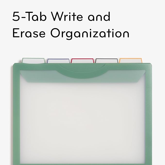 U Brands Poly 5-Tab Three Ring Binder Dividers - Image 3