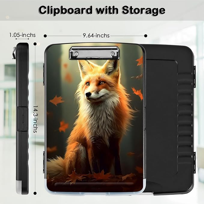 Clipboard with Storage, Office Supplies Nursing Clipboards Folder with Pen - Image 2