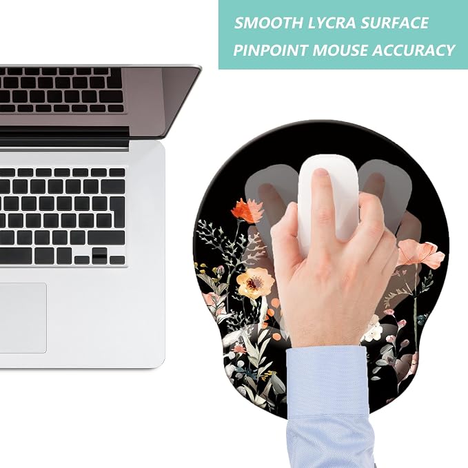 Mouse Pad with Wrist Support, Ergonomic Mouse Pad with Memory Foam Wrist Rest - Image 7