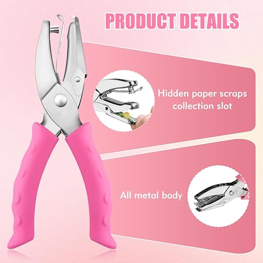 2 PCS Hole Punch, Diameter 1/4" and 1/8" Single Hole Punch, - Image 4