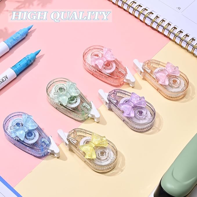 Temiary 6P Aesthetic Correction Tape, Butterfly Knot | Cute Correction - Image 6