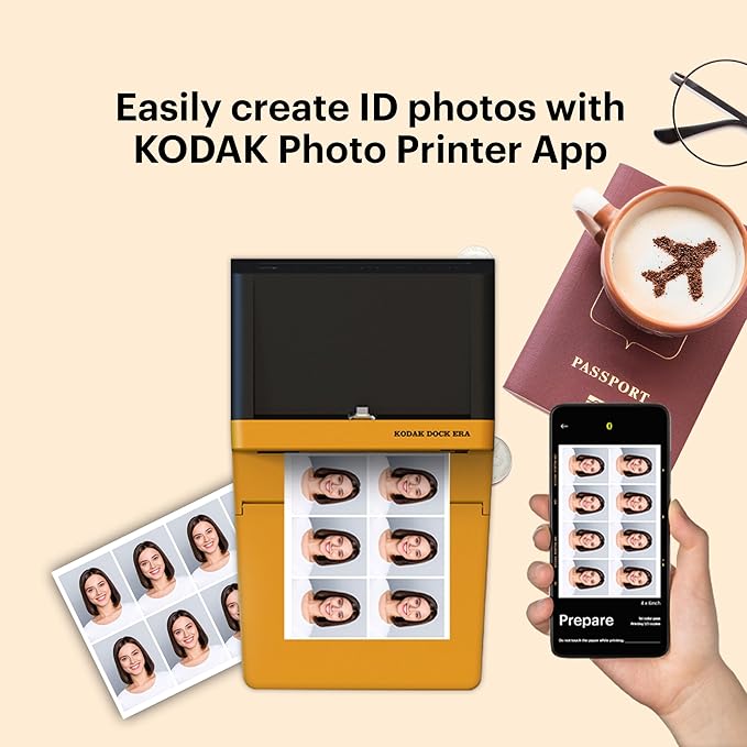 KODAK Dock ERA Plus 4PASS Instant Photo Printer, 4x6 inches, 90 Sheets Bundle-DeskLoop Office