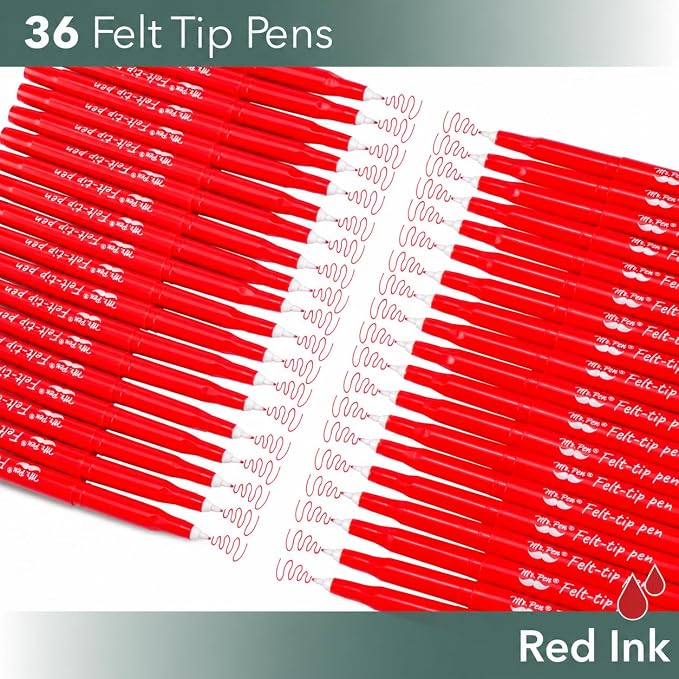 Mr. Pen- Felt Tip Pens, 36 Pack, 0.7 mm, Fast Dry | No Smear, Planner Markers - Image 2