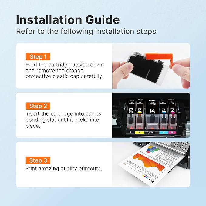 E-Z Ink Compatible Ink Cartridges Replacement for Canon 250 251 XL PGI-250XL CLI-251XL to use with PIXMA MX922 MX920 IX6820 MG5520 MG7520 IP8720 MG6620 MG6320 MG7120 (15 Pack)-DeskLoop Office