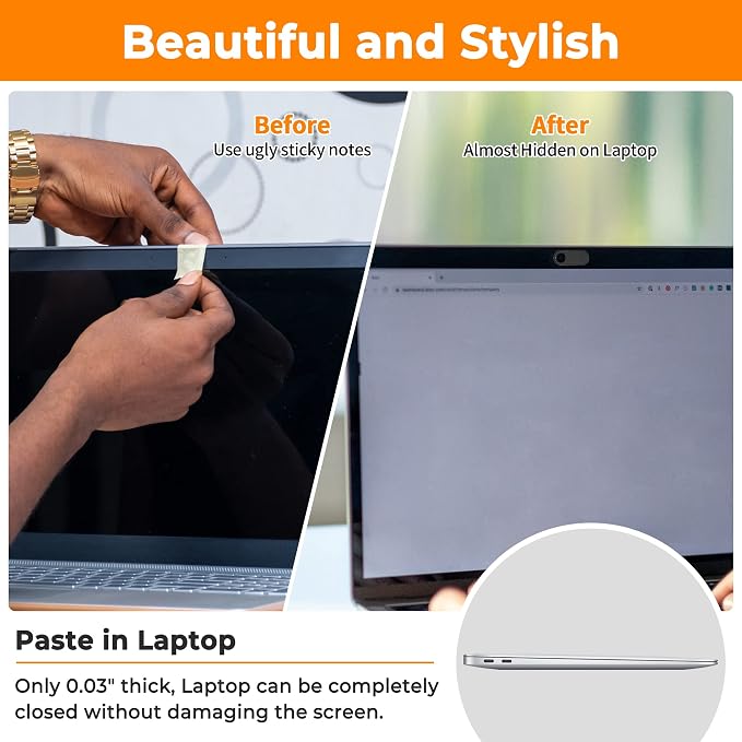 Yilador Laptop Camera Cover Slide Cute, Ultra Thin Webcam Cover - Image 5