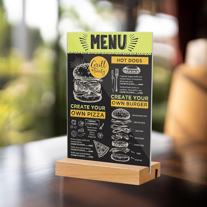 Lechay 8.5 x 11 inches Clear Table Menu Display Stand Desktop Display Stand - Image 6