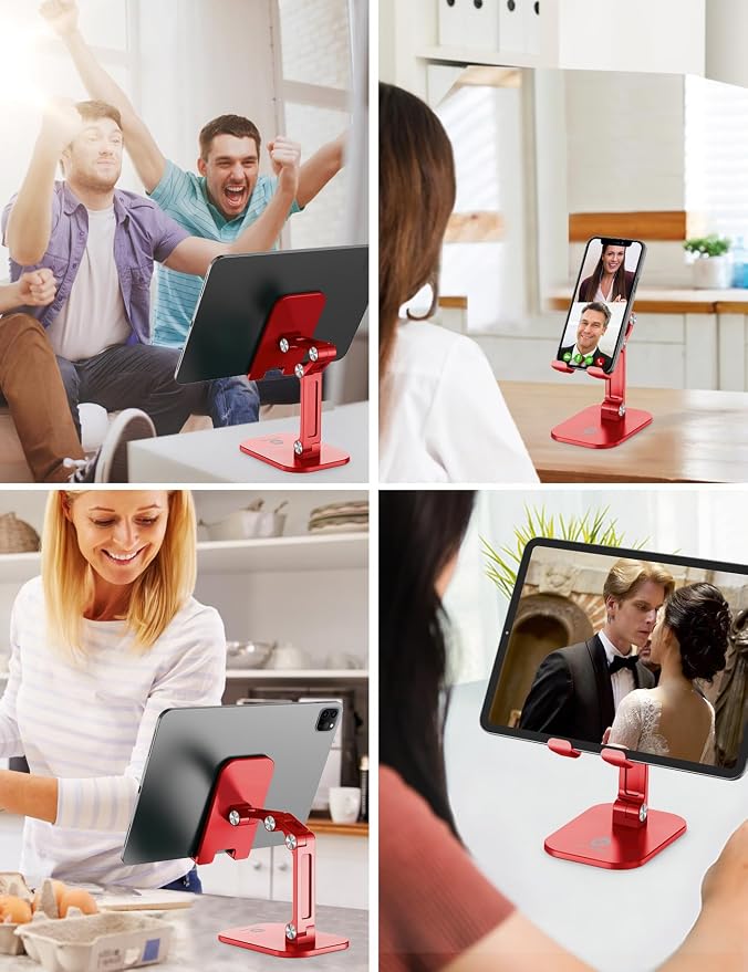 OCYCLONE Phone Stand, Adjustable Height and Angle Foldable Cell Phone Stand - Image 6
