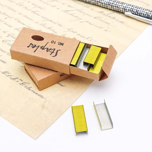 Yellow Gold No.10 Staples Mini Staple Refill 1000/Box 2 Boxes/Pack 2000 Count - Image 3