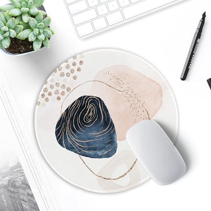 ITNRSIIET Round Mouse Pad with Stitched Edge Premium-Textured Waterproof - Image 7