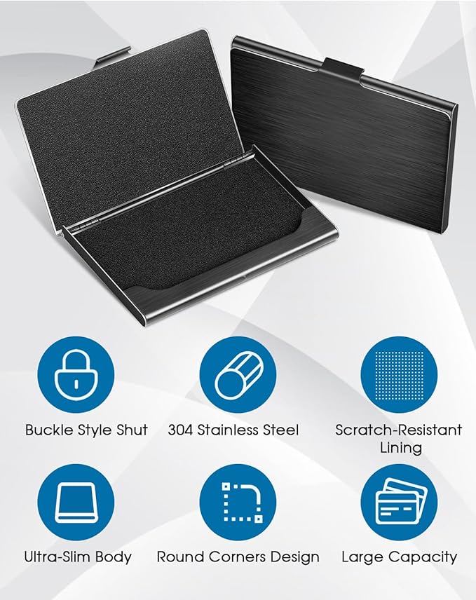 MaxGear Metal Business Card Holder - Image 4