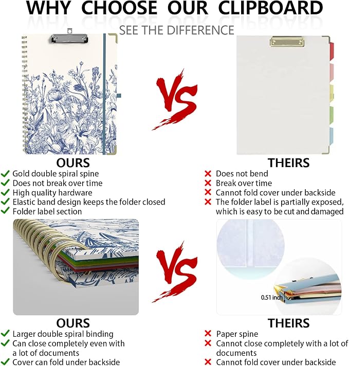 Clipboard Folder with Notepad Refillable Lined - Image 3
