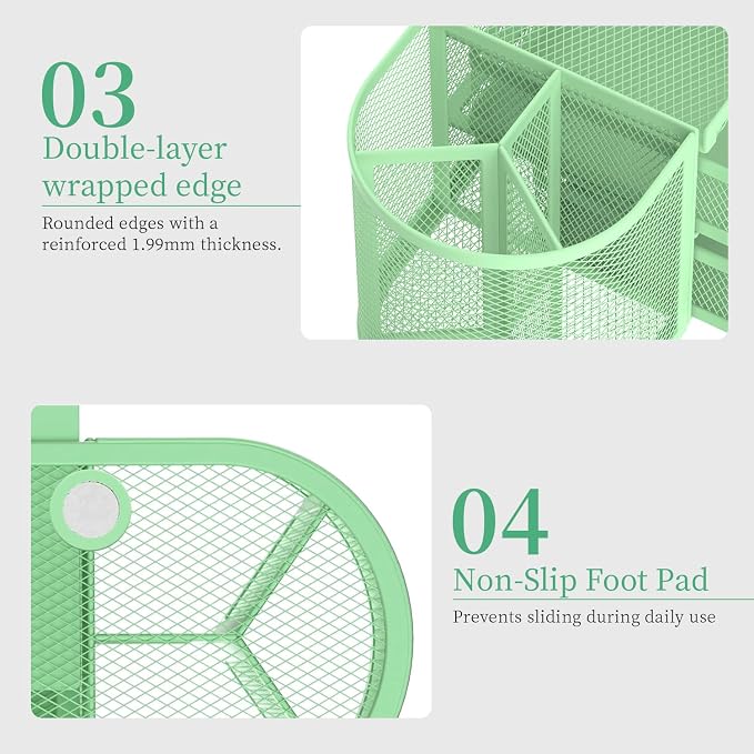 SUPEASY Mesh Desk Organizer, Desk Organizers and Accessories, Pen Holder - Image 6
