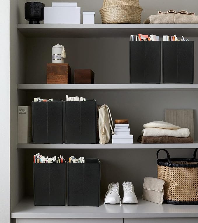 HofferRuffer Magazine Basket Holder, Foldable Magazine Rack, Document File - Image 7
