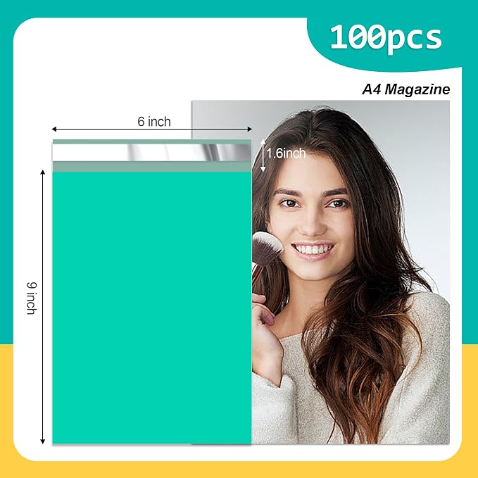 Poly Mailers 6x9 inch 100 Pcs, Plastic Mailing Envelopes - Image 2