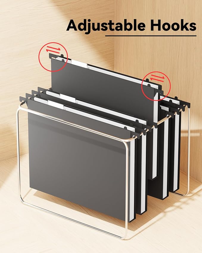 Ansook Plastic Hanging File Folders, 12 Pack Extra Capacity Letter Size File - Image 5