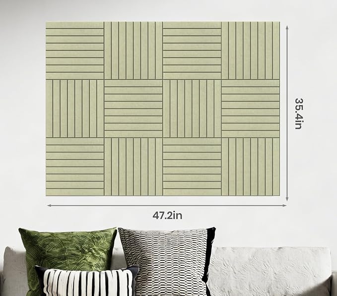 Large Cork Board Alternative 48” X 36” Felt Bulletin Board Tiles, - Image 2